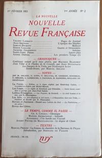 La Nouvelle Revue Française, nrf n° 2 février 1953