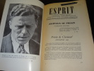 EMMANUEL MOUNIER (1905-1950) - REVUE "ESPRIT" n&deg; 174. COLLECTIF