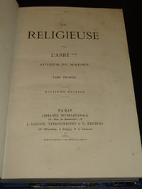 LA RELIGIEUSE - 2 VOLUMES RELIÉS