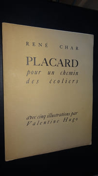 PLACARD POUR UN CHEMIN DES ÉCOLIERS - ENVOIS. CHAR René