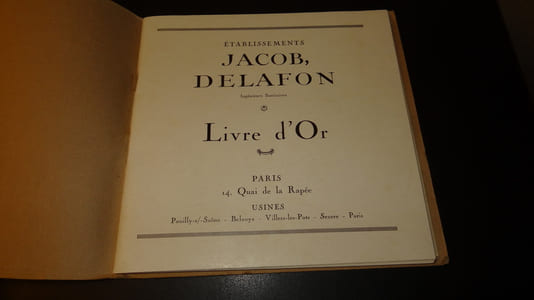 ÉTABLISSEMENTS JACOB DELAFON - LIVRE D'OR 1925
