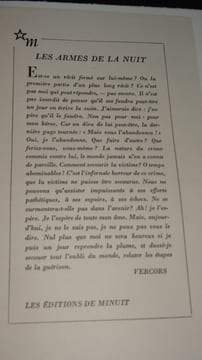 COFFRET DE TROIS OUVRAGES : LE SILENCE DE LA MER / LES ARMES DE LA NUIT / LA MARCHE À L'ÉTOILE. VERCORS