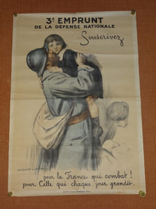 AFFICHE ORIGINALE "3e EMPRUNT DE LA DÉFENSE NATIONALE"