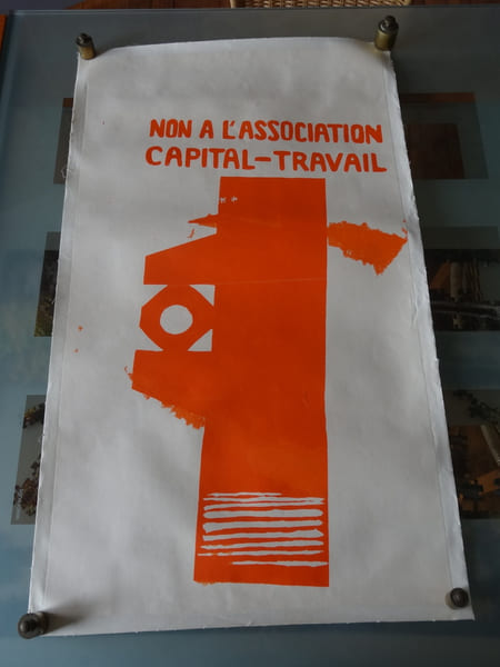 AFFICHE ORIGINALE - MAI 68 - "NON A L'ASSOCIATION CAPITAL-TRAVAIL". X