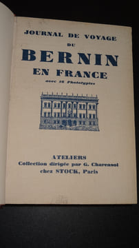 JOURNAL DE VOYAGE DU CAVALIER BERNIN EN FRANCE. CHANTELOU
