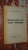 PRIMAUTÉ DE WALT WHITMAN. HERCOURT Jean