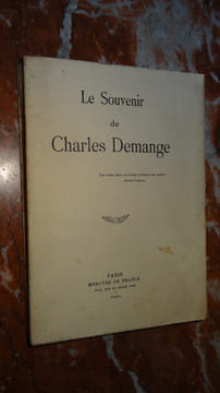 LE SOUVENIR DE CHARLES DEMANGE. COLLECTIF