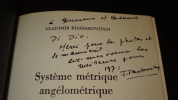 SYSTÈME MÉTRIQUE ANGÉLOMÉTRIQUE OU PRINCIPE D'ANGÉLOGRAPHIE CRISTALLINE. KHASAROVITCH Vladimir