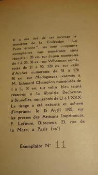 DANS L'ORDRE SENSUEL - EXEMPLAIRE SUR PAPIER JAPON. FAYARD Jean
