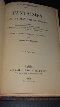 FANTAISIES DANS LA MANIÈRE DE CALLOT - CONTES ET NOUVELLES. HOFFMANN E.T.W.