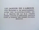 LE JARDIN DE L'AMOUR. DE MONTGOMERY Madame G.