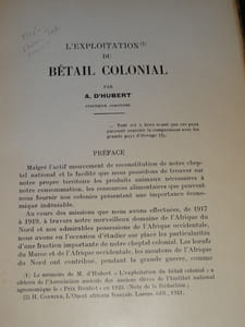 L'EXPLOITATION DU BÉTAIL COLONIAL