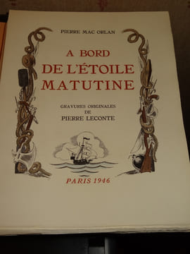 A BORD DE L'ÉTOILE MATUTINE. MAC ORLAN Pierre