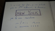 LE HÂVRE, LES AÇORES, NEW YORK - ENVOI. ROUX Alain