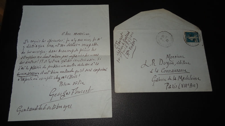 ENSEMBLE DE 3 LETTRES SIGN&Eacute;ES DE GEORGES FOUREST A SON &Eacute;DITEUR. FOUREST Georges