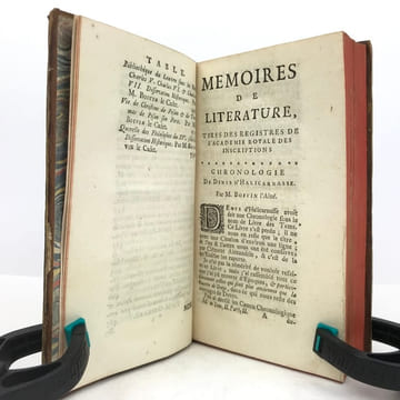 Mémoires de litérature tirés des registres de l’Académie royale des Inscriptions et Belles-Lettres.. [ACADÉMIE DES INSCRIPTIONS ET BELLES-LETTRES] 