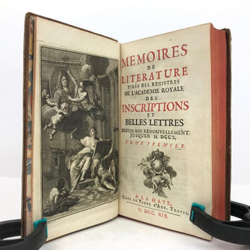 Mémoires de litérature tirés des registres de l’Académie royale des Inscriptions et Belles-Lettres.. [ACADÉMIE DES INSCRIPTIONS ET BELLES-LETTRES] 