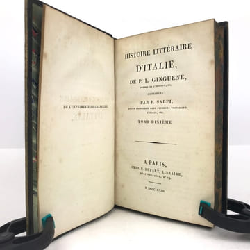 Histoire littéraire d’Italie.. GINGUENÉ (Pierre-Louis) 