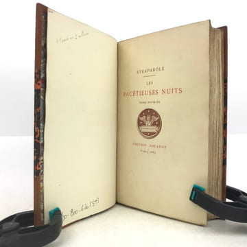 Les Facétieuses nuits du seigneur J. F. Straparole.. STRAPAROLA (Giovanni Francesco)