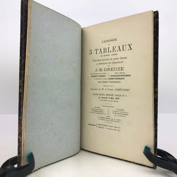 Catalogue de 5 tableaux de maîtres anciens.. [CATALOGUE DE VENTE - SUCCESSION DE M. LE COMTE D’IMÉCOURT] 