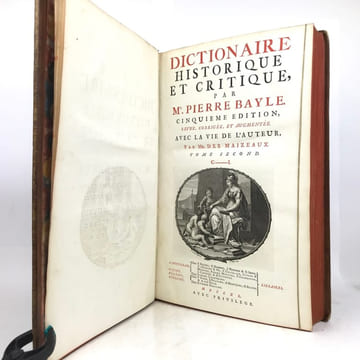 Dictionnaire historique et critique. BAYLE (Pierre)