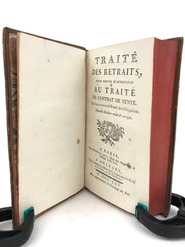 Traité des retraits, pour servir d’appendice au traité du contrat de vente.. [POTHIER (Robert-Joseph)] 