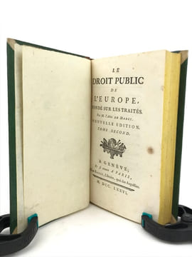 Le Droit public de l’Europe, fondé sur les traités.. BONNOT DE MABLY (Gabriel)