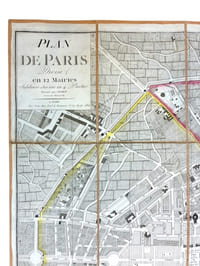Plan de Paris divisé en 12 Mairies subdivisée chacune en 4 Parties.