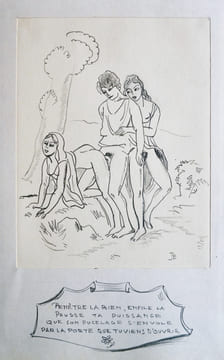 Projet d'édition pour l'Homme de la Montagne ou l'initiateur.. [D’après LOUYS, Pierre] 