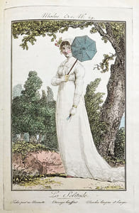 Modes et manières du jour à Paris, à la fin du 18e siècle et au commencement du 19e. Collection de 50 gravures coloriées.