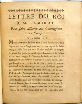 Droit maritime, corsaires et relation États-Unis / France.. [MARINE]