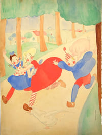 L'oie et les trois enfants.