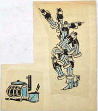 Ensemble de cinq dessins originaux.