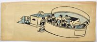 Ensemble de cinq dessins originaux.