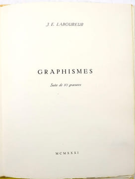 Graphismes. Suite de 10 gravures.. LABOUREUR, Jean Émile