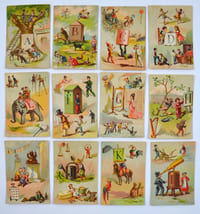 Cartes publicitaires d'alphabet