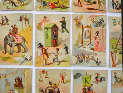 Cartes publicitaires d'alphabet