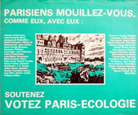 Parisiens Mouillez-vous, comme eux, avec eux : Soutenez votez Paris Écologie.