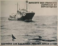 Boycott des produits japonais et soviétiques. Sauvons les baleines - Projet Jonas. 