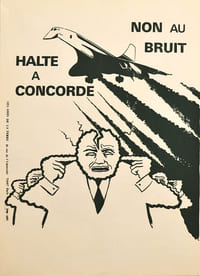 Non au bruit. Halte au Concorde. 