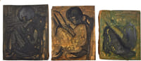 La jeune lectrice. Matrice de bois.