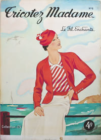 Maquette de la couverture du magazine "Tricotez Madame Le fil enchanté N°6".