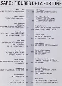 Hasard : figures de la fortune - Traverses N° 23 - 