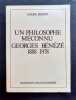 Un philosophe méconnu, Georges Bénézé (1888-1978) - . SERNIN (André) - BENEZE (Georges) -