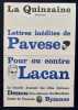 La Quinzaine littéraire - du 15 au 31 janvier 1967 - N° 20 - . NADEAU (Maurice) - PAVESE (Cesare) - LACAN (Jacques) - (DESNOS) - (Ibn Khaldoûn) - ...
