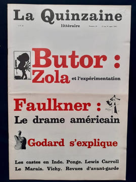 La Quinzaine littéraire - du 15 au 31 mars 1967 - N° 24 - . NADEAU (Maurice) - PEREC (Georges) - FAULKNER - BUTOR (Michel) - (GODARD) - FERRO (Marc) - ...