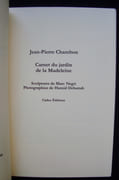 Carnet du jardin de la Madeleine -  par CHAMBON (Jean-Pierre) - (Marc Negri) -  - Image 2