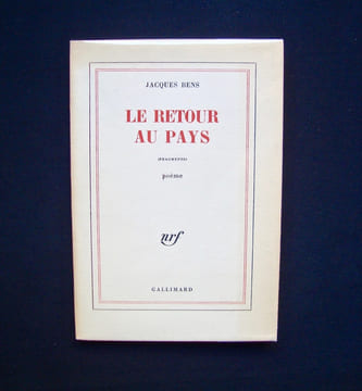 Le retour au pays - (Fragments) - poème -. BENS (Jacques) -