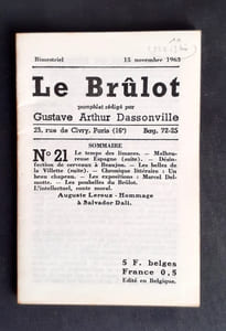 Le Brûlot - N°21 - Pamphlet rédigé par Gustave-Arthur Dassonville - 15 novembre 1963 -