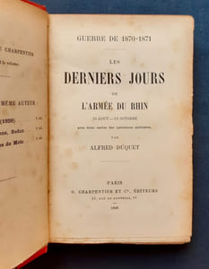 Les derniers jours de l'armée du Rhin - 19 août - 29 octobre -